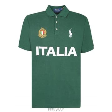 26FW 폴로 랄프 로렌 하이 quality piquet 패브릭  쇼트 슬리브  자수 디테일 앤 ITALIA