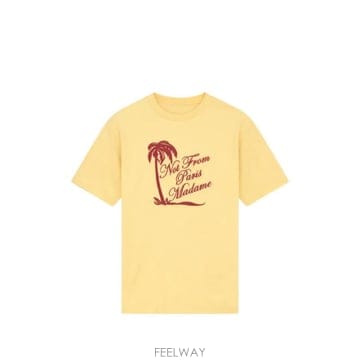 26FW 드롤드무슈 T 셔츠 SLOGAN PALMIERS KTS297CO002LYLLYL TP58162567