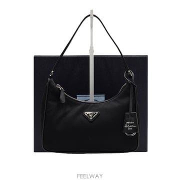 프라다 1NE204 블랙 테수토 리에디션 리나일론 호보 토트백 겸 숄더백aa67851