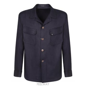 26FW 딸리아또레 울 패브릭  딥 블루 컬러  투 프론트 플랩 포켓  Button 클로저  GCALVIN1