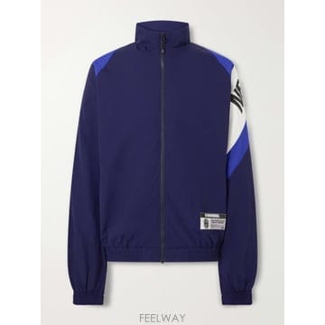 26 FW 네이버후드 네이비 로고 프린트 컬러 블록 타프타 트랙 재킷 TP581625192