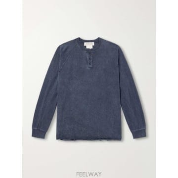26 FW REMI RELIEF 블랙 빈티지 워싱 코튼 저지 티셔츠 TP581625048