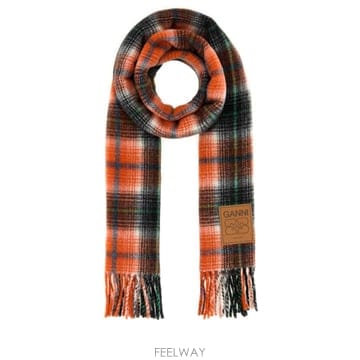 GANNI [X45]���� B3020247 316 ���� ��ī�� �񵵸� ���÷� Embroidered wool scarf[X45]���� B3020247 316 ���� ��ī�� �񵵸� ���÷� Embro