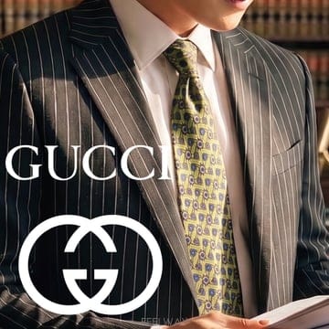 GUCCI 구찌 실크 그린 홀스빗 기하 패턴 넥타이 9.5cm A+등급 E2077