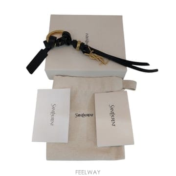 생로랑 카산드르 참 가죽  금장 키체인 865103