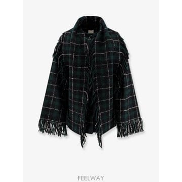 토템 울 프린지 스카프 자켓