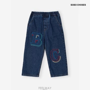 보보쇼즈 26FW Made in Portugal Bobo Choses 엠보스 데님팬츠 바지 B226AC166