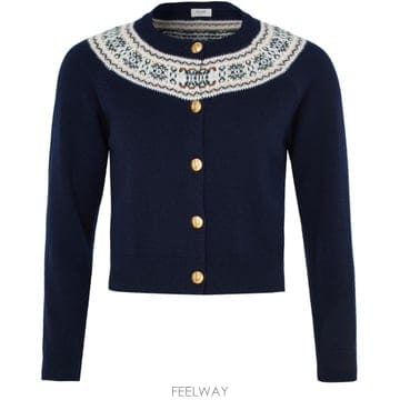 CELINE ���Ϲ߼� ������ Cardigan in fair isle cashmere���Ϲ߼� ������ Cardigan in fair isle cashmere