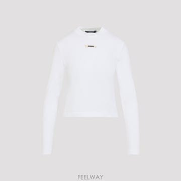 쟈크뮈스 로고 패치 긴팔 티셔츠