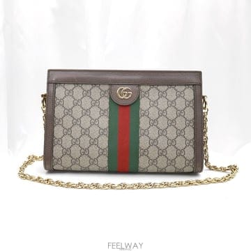중고명품건대점 / Gucci(구찌) 503877 GG 수프림 캔버스 WEB 금장 오피디아 스몰 체인