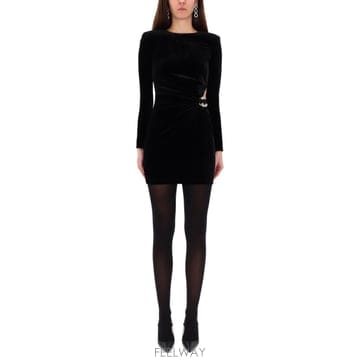 25 F/W 셀프 포트레이트 미니 벨벳 드레스 AW25-128S-B_ B0041866039