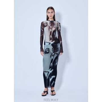 26 F/W 장 폴 고티에 메쉬 프린트 스모킹 WOMEN 롱 슬리브  B0112317702