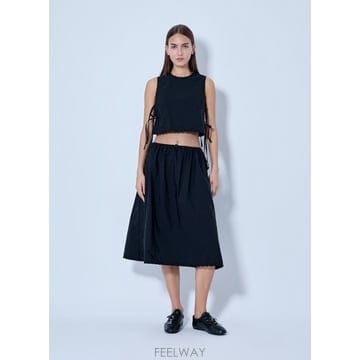 26 F/W 세실리에 반센 엠브로이드 태피터 레이스업 탑 2.26RT B0112317751