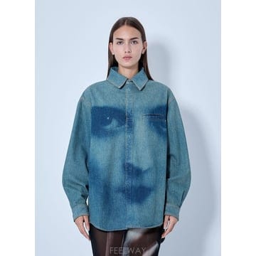 26 F/W 장 폴 고티에 페이스 프린트 오버사이즈 데님 셔츠 26/ B0112317780