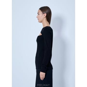 26 S/S 요지 야마모토 C RIB 슬릿 체스트 롱 슬리브 티셔츠  B0112317784