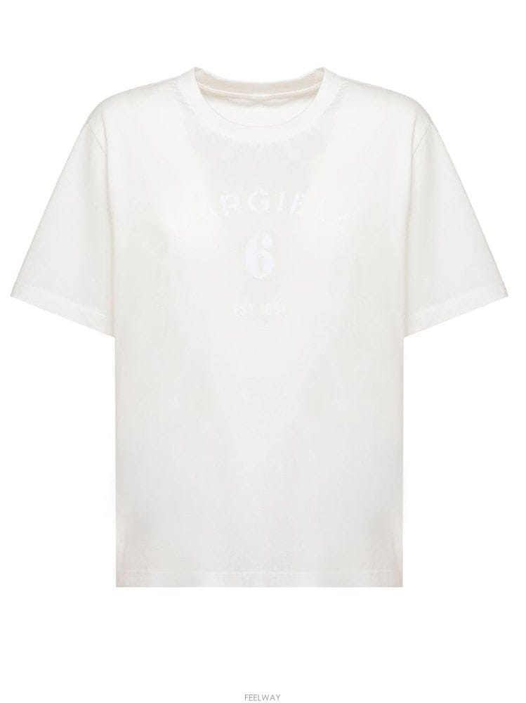 Maison Margiela MM6 ���� ���������� ȭ��Ʈ ��ư Ƽ���� S62GD0225M200 B0302318136MM6 ���� ���������� ȭ��Ʈ ��ư Ƽ���� S62GD0225M200 B