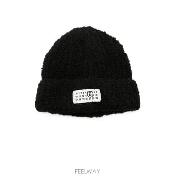 MM6 메종 마르지엘라 블랙 BOUCLEKNIT 비니 모자 S62T B0302318140