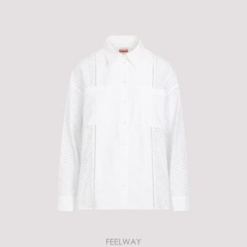 [A3] 겐조 셔츠 FE52CH2499K1-02 BLANC CASSE