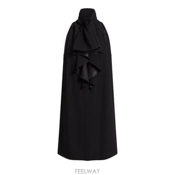 알베르타 페레티 쇼츠 드레스 인 블랙 ENVER 사틴 A045651 B0302318166