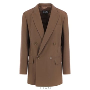 MM6 메종 마르지엘라 브라운 울 블렌드 수트 자켓 S52BN016 B0302318177