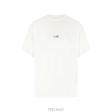 MM6 메종 마르지엘라 오프 화이트 코튼 티셔츠 S52GC0367M B0302318178