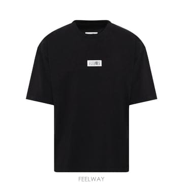 MM6 메종 마르지엘라 블랙 코튼 티셔츠 S52GC0367M2025 B0302318179