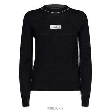 MM6 메종 마르지엘라 블랙 버진 울 스웨터 S52HL0066M13 B0302318186