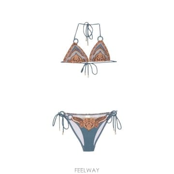 짐머난 여성 비키니 클리어 블루