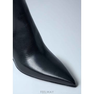 25 F/W 릭오웬스 레더 웨지 앵클 부츠 RO02E4879 LOOE B0111793827