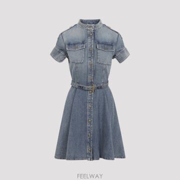 [A3] 알렉산더 맥퀸 원피스 드레스 857116.QMAD1-4383 LIGHT BLUE WA