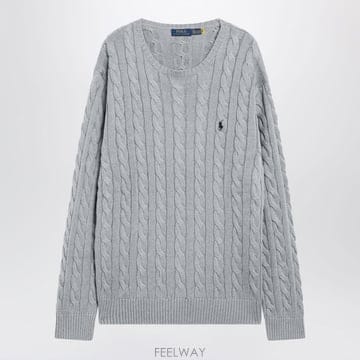 25 F/W 폴로 랄프로렌 그레이 코튼 케이블니트 점퍼 7107758 B0052318684