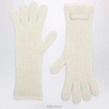 26 F/W 자크뮈스 화이트 GROS 그레인 장갑 인 알파카 블렌드  B0052318700