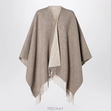 26 F/W 펜디 도브 그레이 FF 판초 인 울 & 캐시미어 FXX0 B0052318743