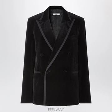 26 F/W 펜디 블랙 더블브레스티드 블레이저 인 코튼 벨벳 FJ77 B0052318751