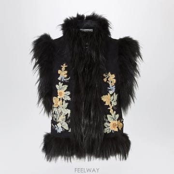 26 F/W 펜디 블랙 울 웨이스트코트 WITH 엠브로이드 & 폭스  B0052318753
