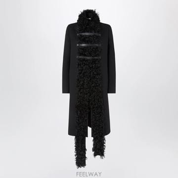 펜디 여성 하프 롱 트렌치코트 블랙 울