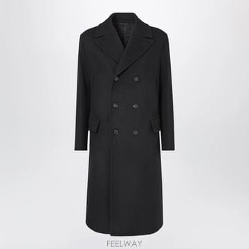 26 F/W 펜디 블랙 더블브레스티드 코트 인 울 & 앙고라 FF08 B0052318757