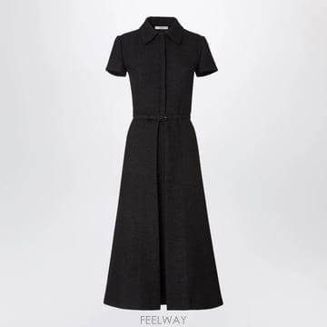 26 F/W 펜디 블랙 드레스 인 부클레 울 FDD644B1U1-F0 B0052318759