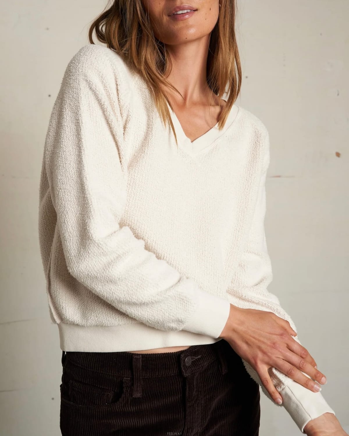 | Other Brand | perfectwhitetee - ziggy v-neck reverse fleece sweatshirtperfectwhitetee - ziggy v-neck reverse fleece sweatshi