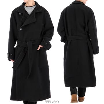 구템즈 26FW 르메르 더블 울 랩 코트 CO1037 LF1116 BK999