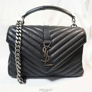 중고명품건대점 / Saint Laurent(생로랑) 600279 블랙 마틀라세 은장 모노그램 클래식