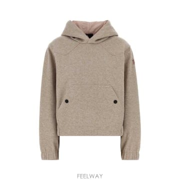 26FW 몽클레어 후드 티셔츠 L20988G0001289B08 265 Beige o Tan