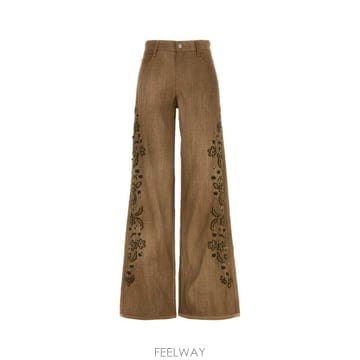 26FW 에르마노 설비노 스트레이트 팬츠 D497P707IETEJLQ S4953 Brown