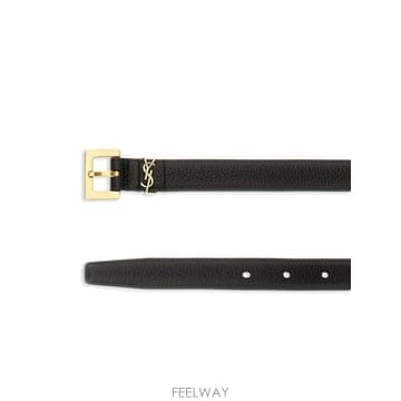 26FW 생로랑 카산드라 씬 스퀘어 버클 벨트 554465DTI0W 1000 NERO