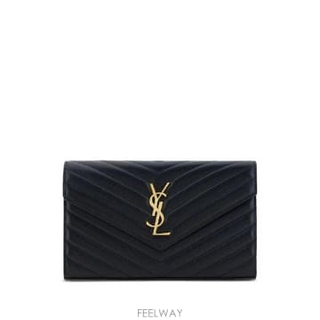 Saint Laurent �׶�����Ÿ �ؿ� ���ζ� ���� CASSANDRE LEATHER WALLET ON CHAIN 377828AAA4�׶�����Ÿ �ؿ� ���ζ� ���� CASSANDRE LEATHER WALLET O