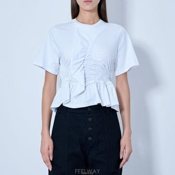26 FW 세실리에 반센 Cbace 루치드 페플럼 티셔츠 2 26RTW19001