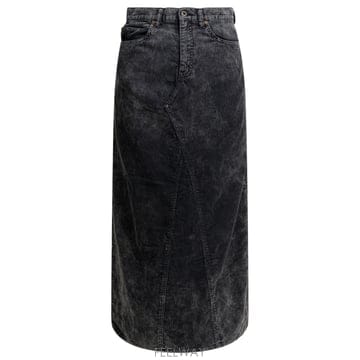 [V90]KAPITAL K2509SK089BLACK 여성 스커트 치마 Long pencil skirt