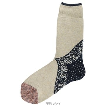 [V90]KAPITAL EK 553XSCNAVY 남성 양말 삭스 캐주얼양말 Yarns Heel Paisley