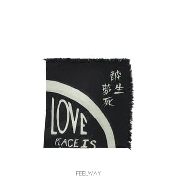 [V90]KAPITAL K2604XM526BLACK 남성 스카프 머플러 Giant Peace Scarf