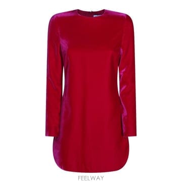 [B47]알라이아 AA9R3198T023D446 여성 원피스 드레스 BOUGANVILLEA RED SHORT